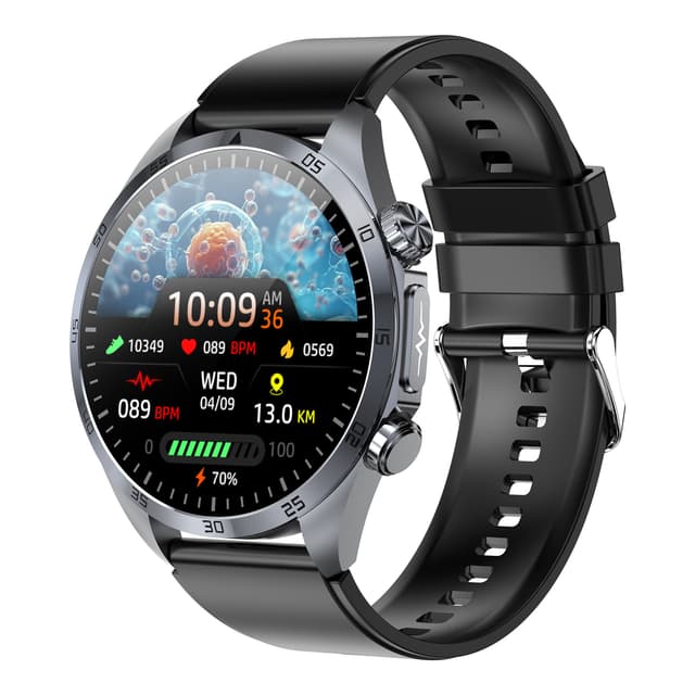 Smartwatch med avanceret sundhedsovervågning Sort
