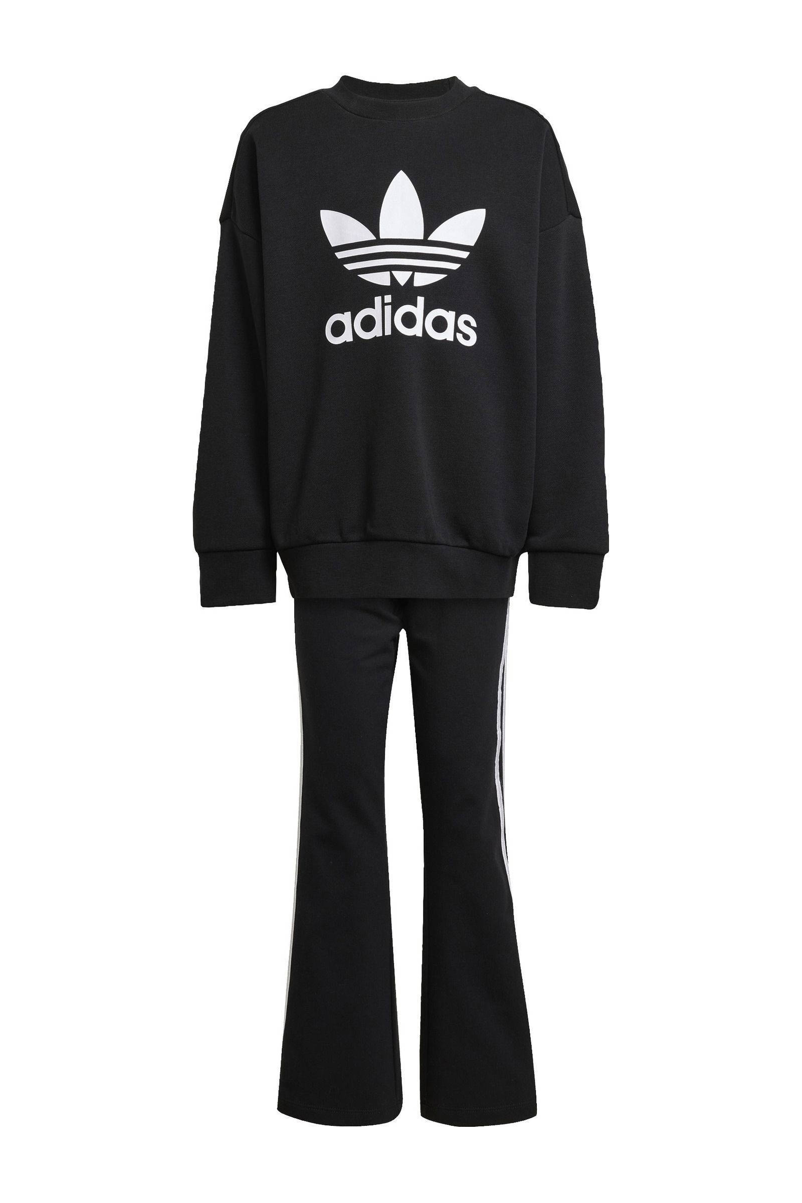 adidas joggingpak zwart/wit