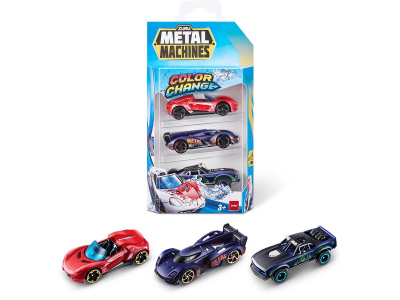Metal Machines Metal Machines: Color Shifters 3er-Pack asso Spielzeugautos mit Farbwechseleffekt