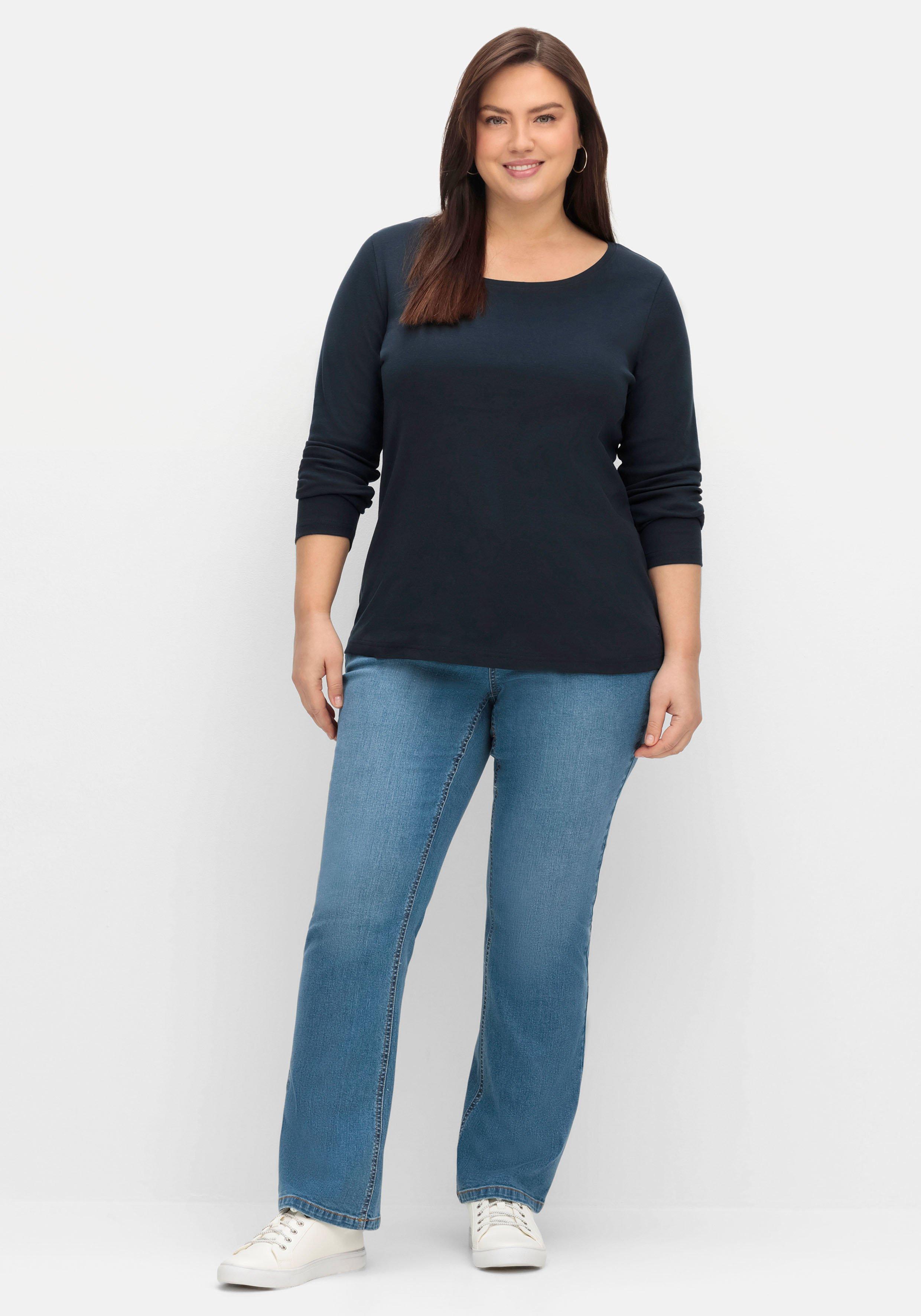 Doppelpack Langarmshirt, leicht taillierter Schnitt