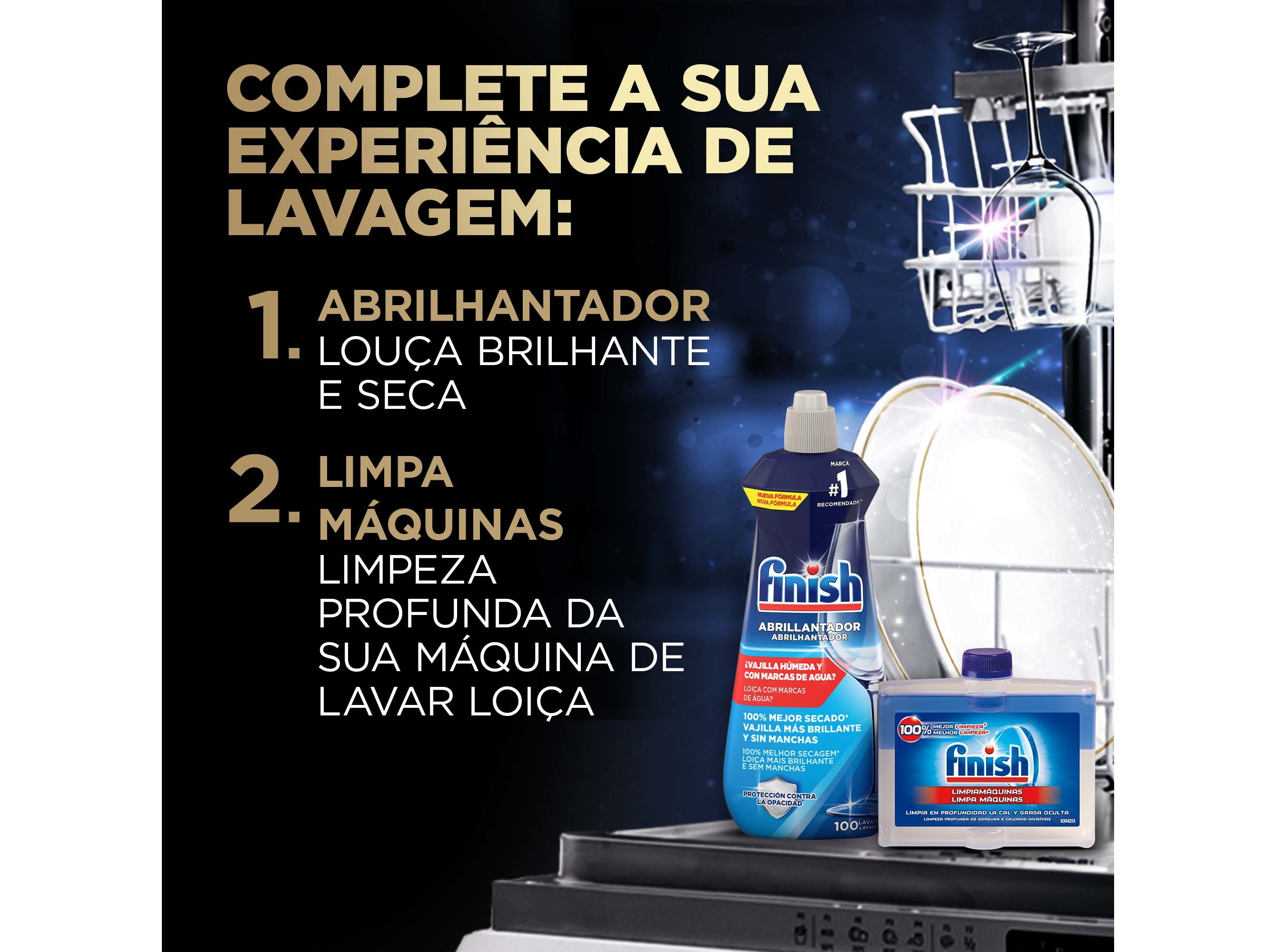 DETERGENTE LOIÇA MÁQUINA FINISH QUANTUM REGULAR 56 PASTILHAS