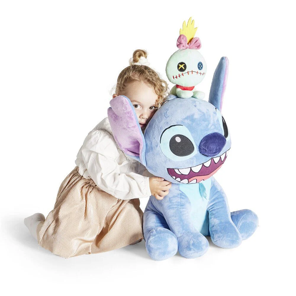 Peluche Stitch avec Scrump polyester H50cm