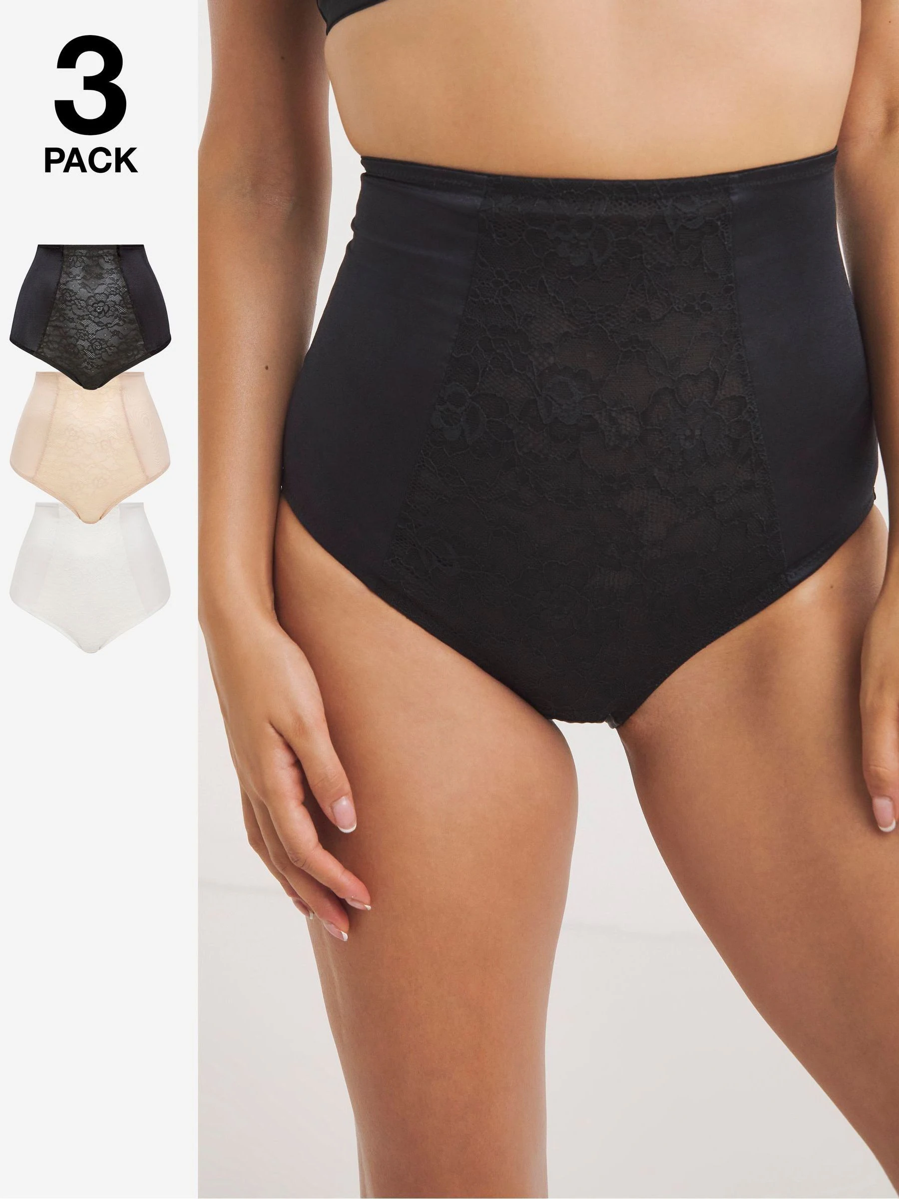 Simply Be Magisculpt Onderbroeken met Hoge taille Stevige Controle 3 Set