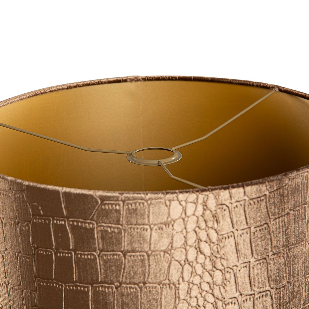 Velours lampenkap krokodil dessin met gouden binnenkant 40/40/40
