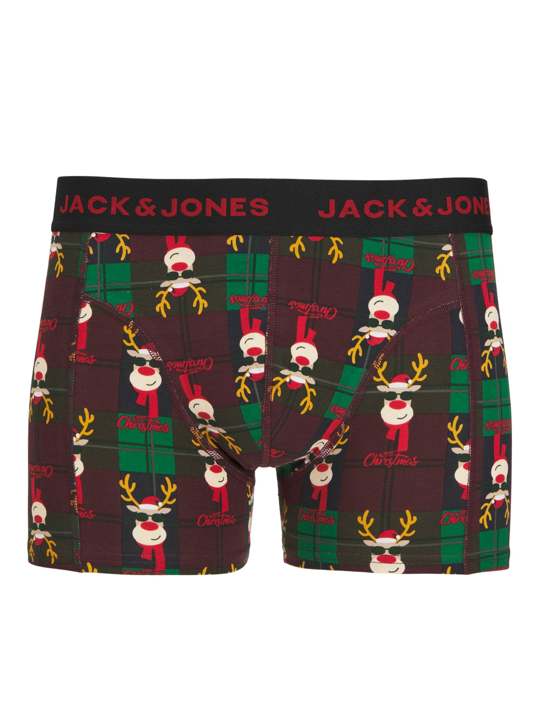 JACK & JONES JUNIOR Paarse Kerstmis Sokken & Trunks Geschenkset