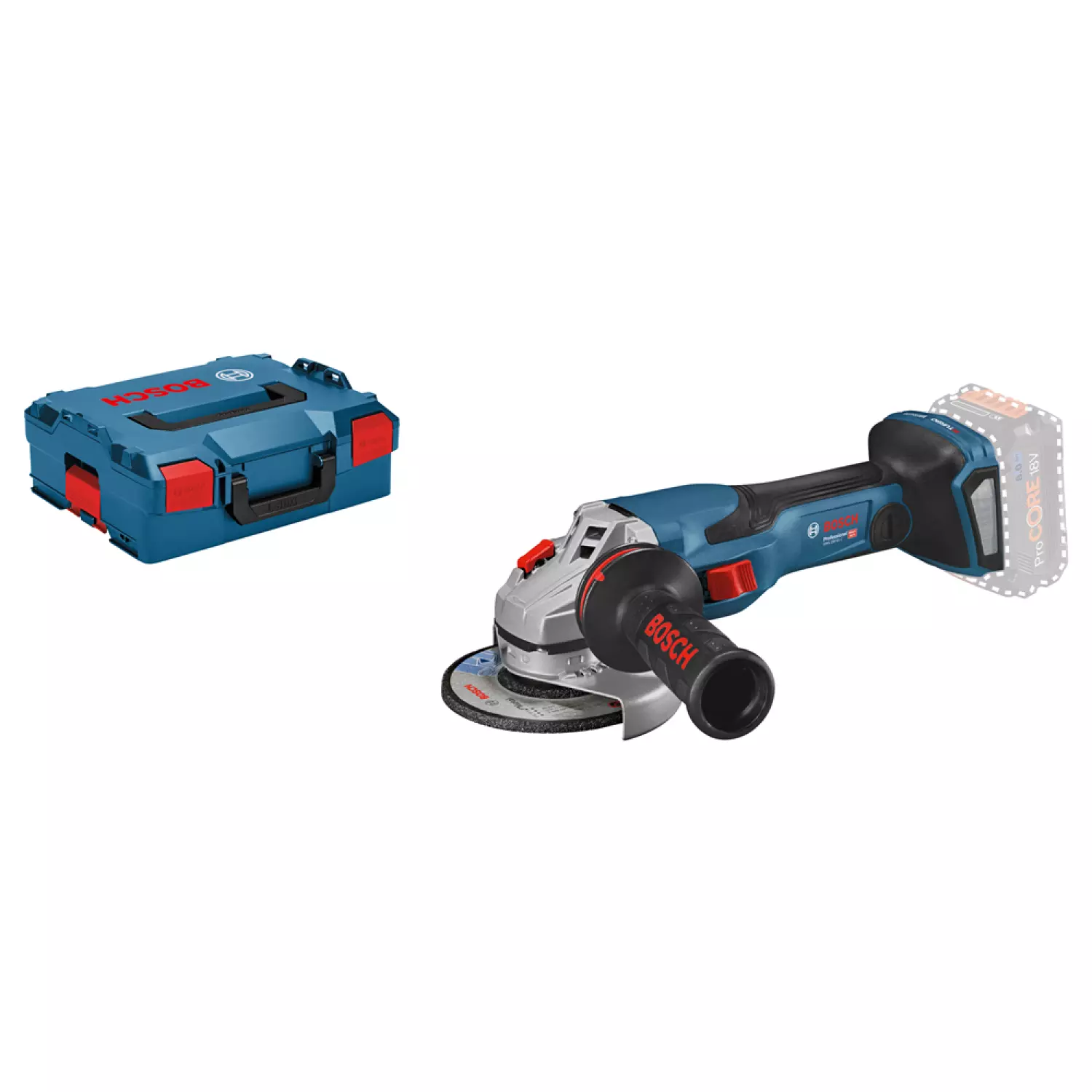 Bosch GWS 18 V-15 C 18V Li-Ion accu BiTurbo haakse slijper in L-boxx - 125mm - koolborstelloos