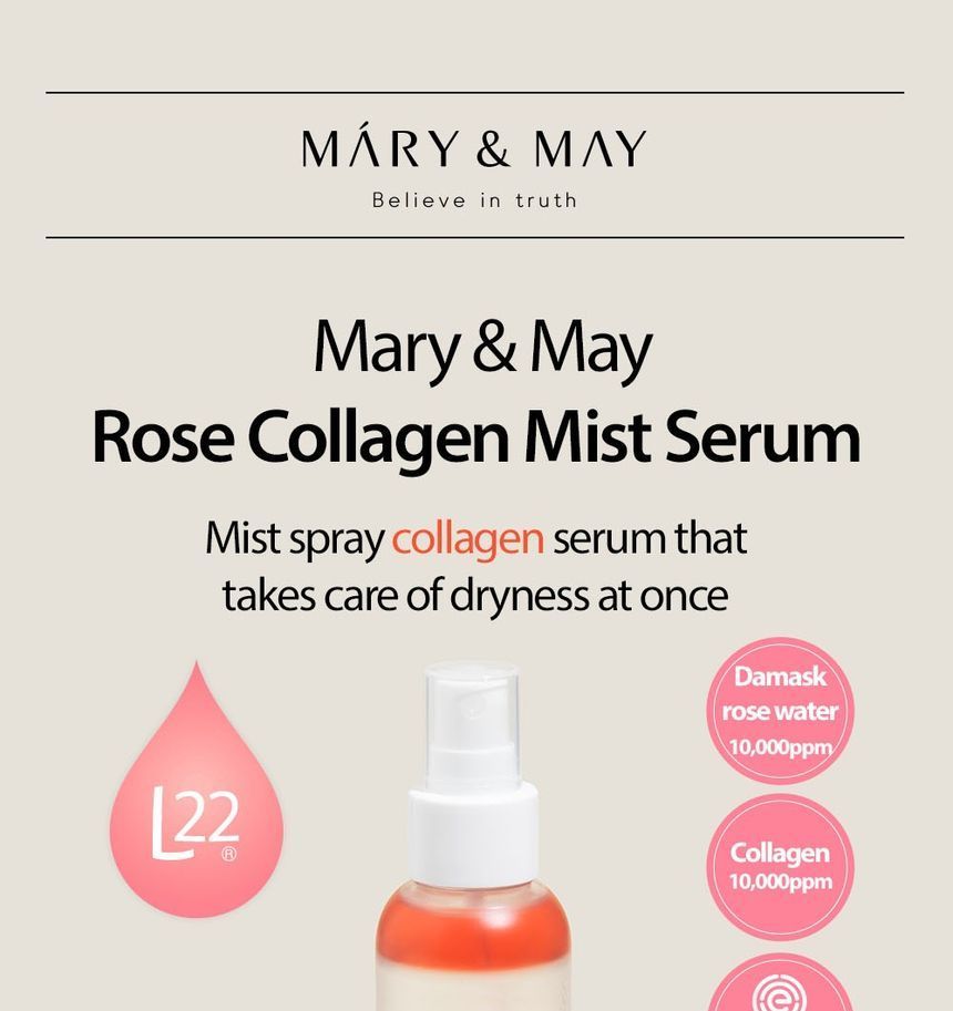 Mary&May - Rozencollageen Mist Serum