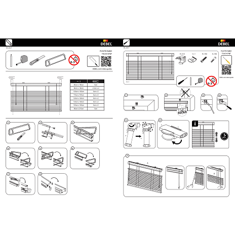 DEBEL Touch Split Plisségardin 90x210 cm - grå