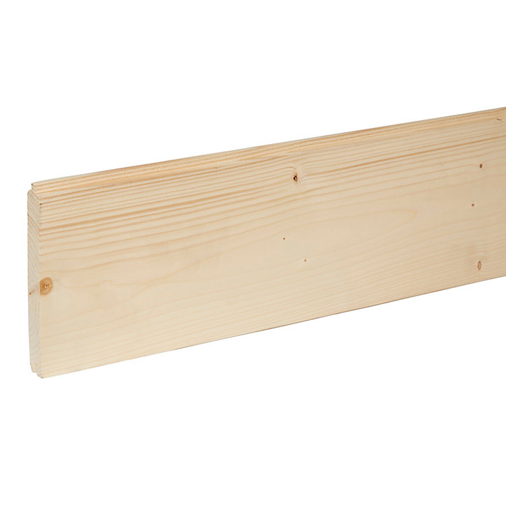 Plancher en épicéa L.2,05 m x l.14 cm x ep.20 mm