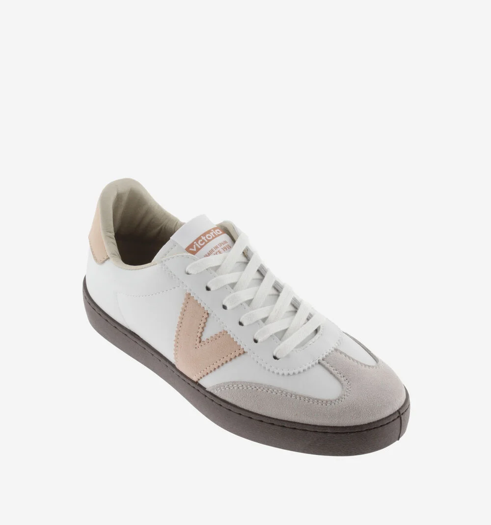 BERLÍN CYCLISTE EFFET CUIR Baskets à semelles marron pour femme MELOCOTON
