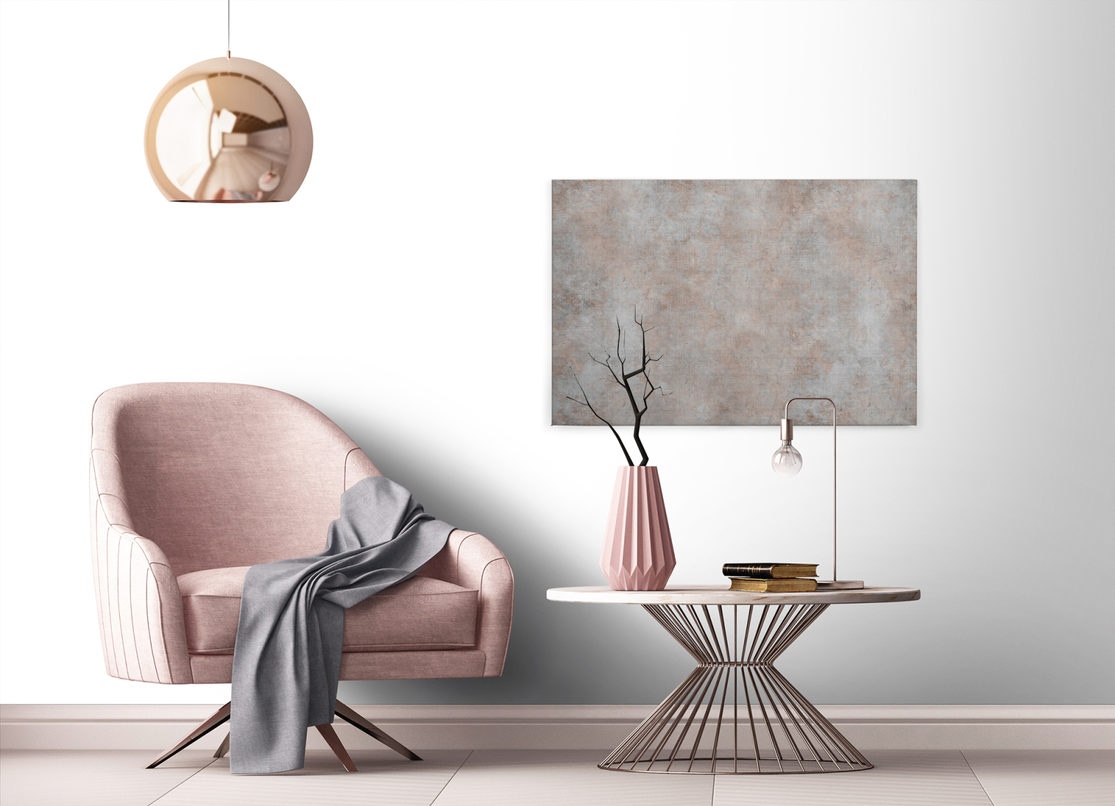 Leinwandbild UNIFARBEN - grau-braun - 90x60 cm