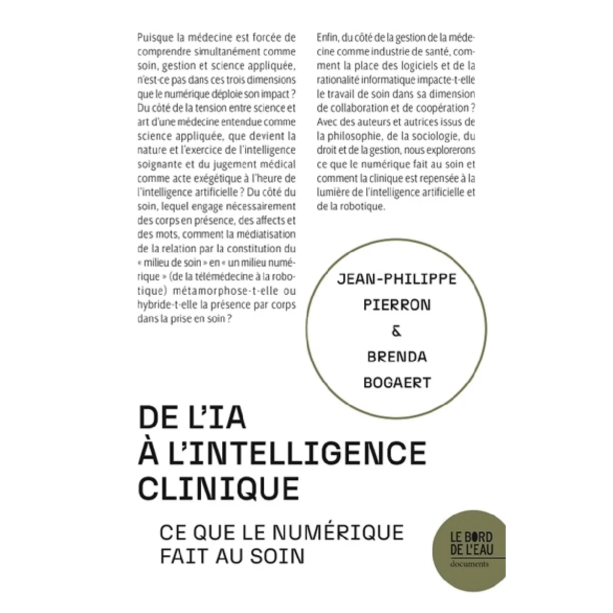 De l'IA à l'intelligence clinique : ce que le numérique fait au soin · Occasion