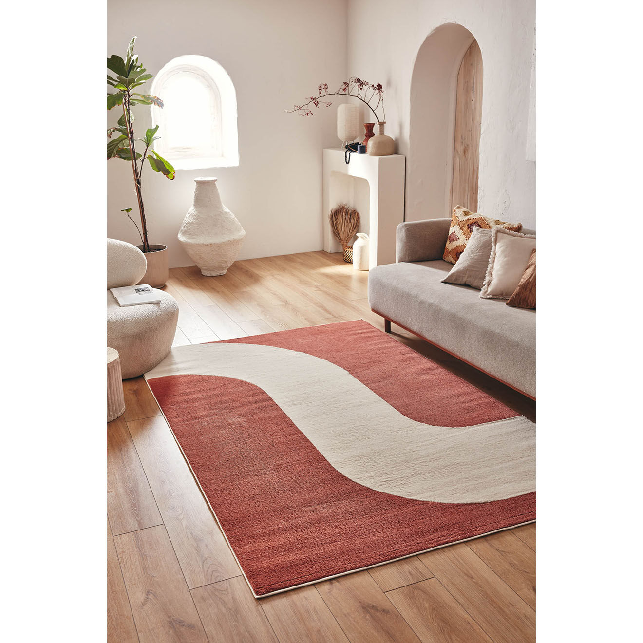 Nazar Rugs Tapis Nely 794 brun - 160x230 cm
