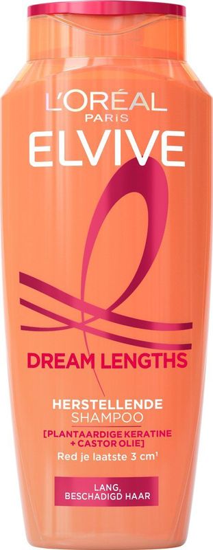 L'Oréal Paris - Elvive Dream Lengths - Shampoo - 6x 250 ml - Herstellende Formule met Plantaardige Keratine en Castorolie