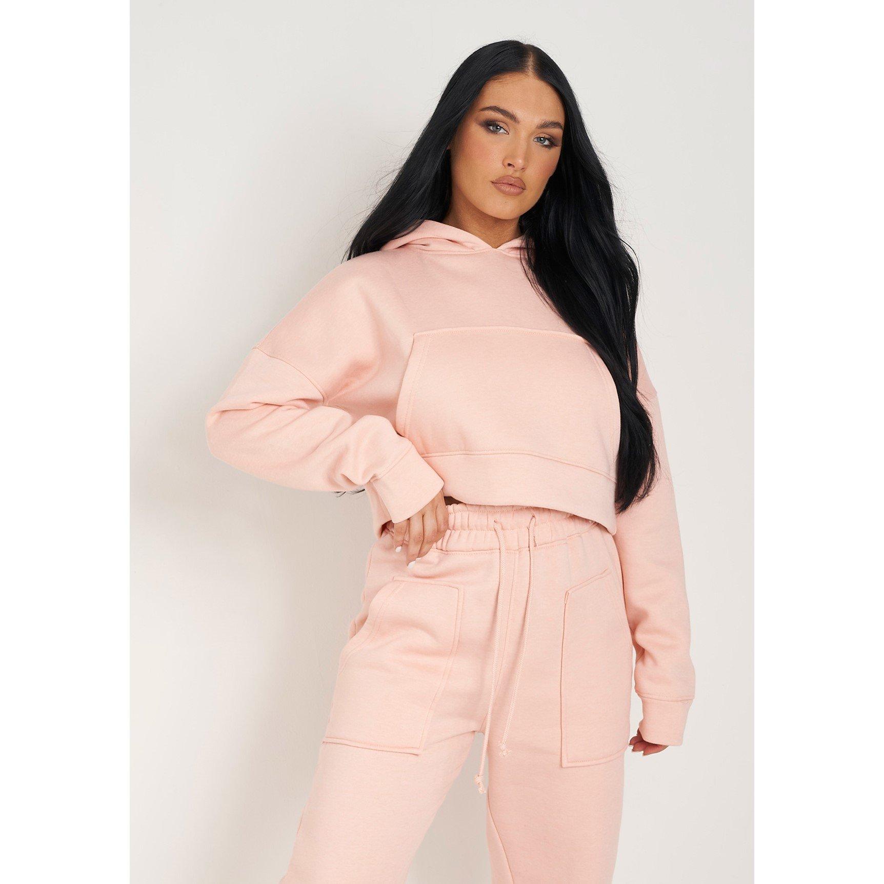 Missy Empire Pocket Front Cropped Hoodie