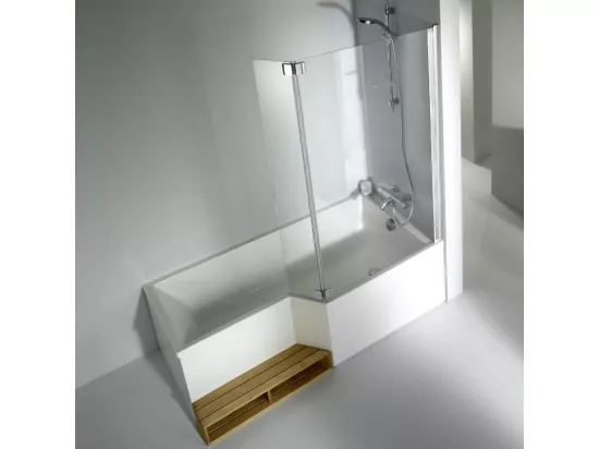 Baignoire bain douche 180 x 90 cm JACOB DELAFON Neo blanc brillant droite