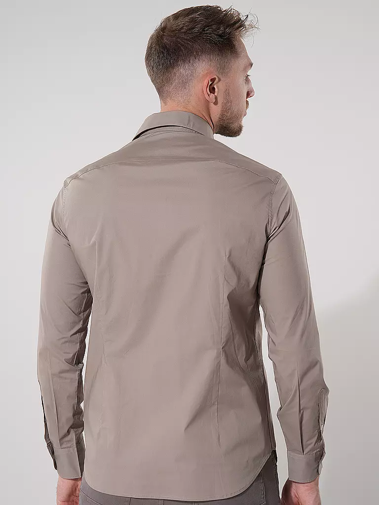 EMPORIO ARMANI Hemd Slim Fit beige