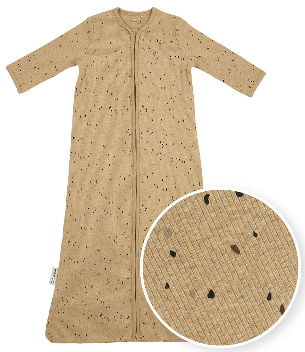 baby slaapzak Rib Mini Spot toffee melange