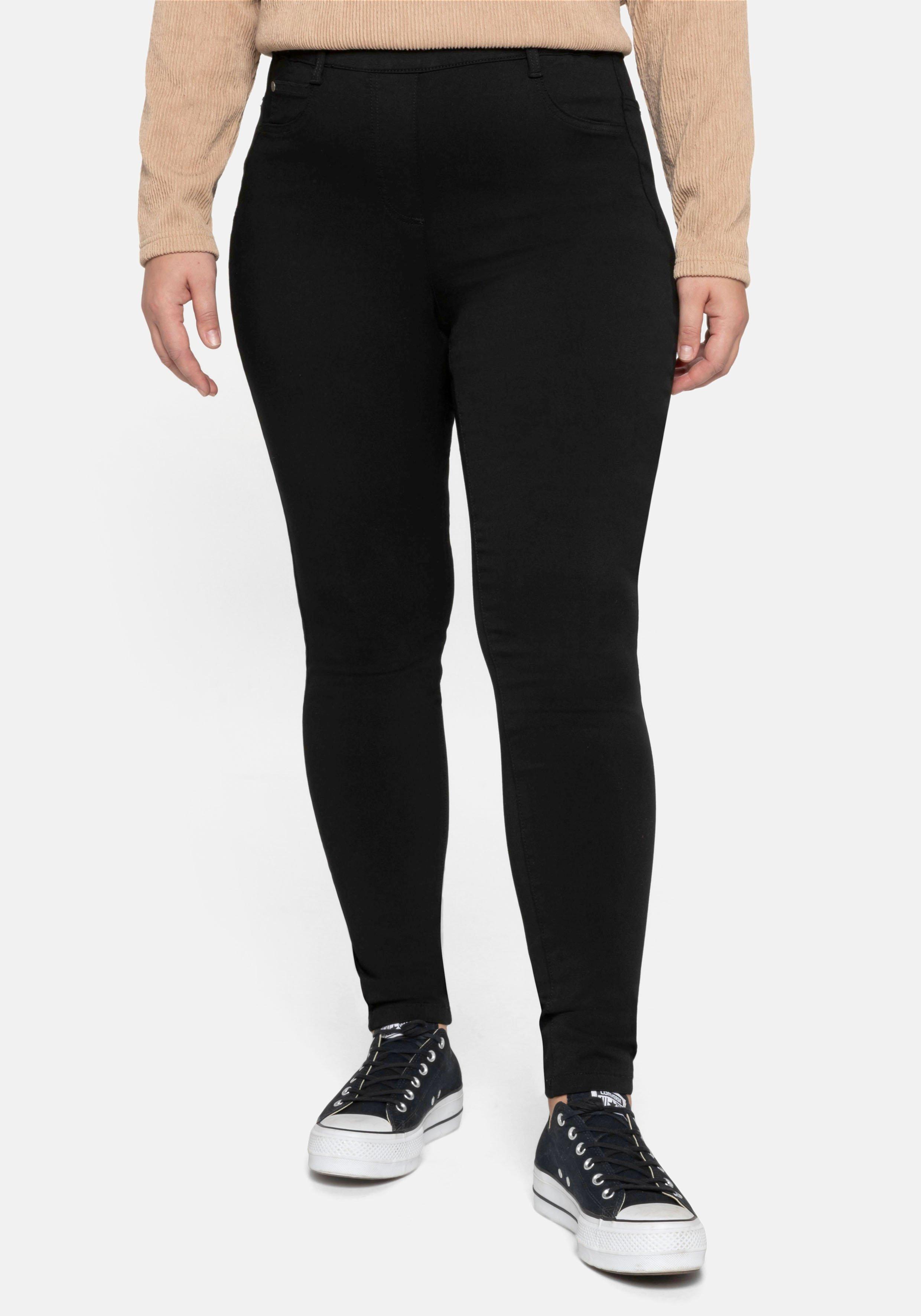 Treggings mit Schlupfbund und Gürtelschlaufen