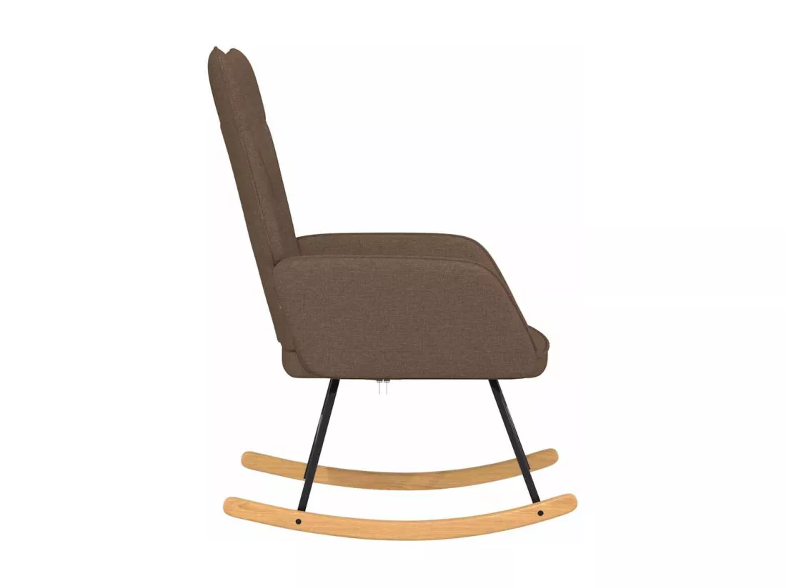 Chaise à bascule Marron Tissu