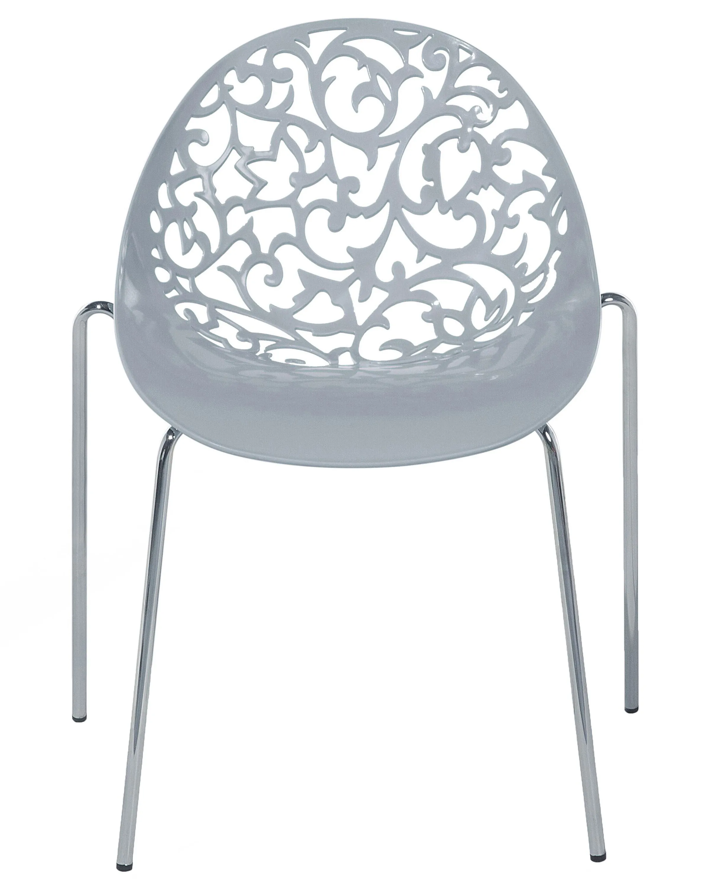 Set van 4 eetkamerstoelen MUMFORD Lichtgrijs