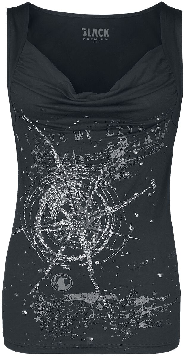 Top With Large Frontprint | Black Premium by EMP Top