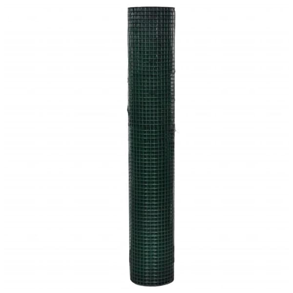vidaXL Trådgjerde kylling galvanisert med PVC-belegg 10x1 m grønn