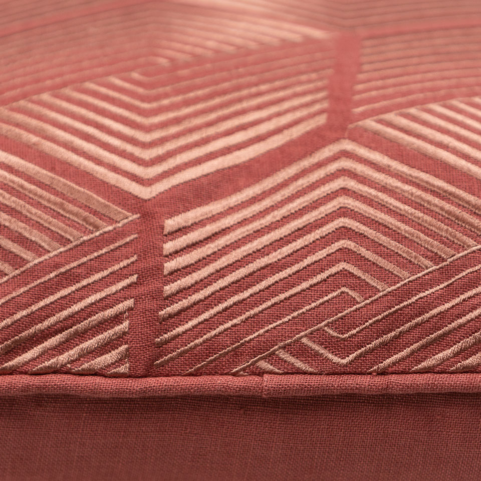 Kussen linnen Art Deco mineralred