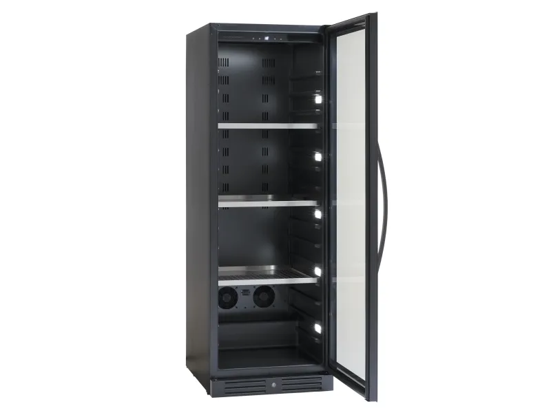 Scandomestic SV 138 B - Vinkøleskab - 1 Zone - bredde: 59.5 cm - dybde: 68.2 cm - højde: 176.4 cm - 461 liter - sort - Optil 138 flasker