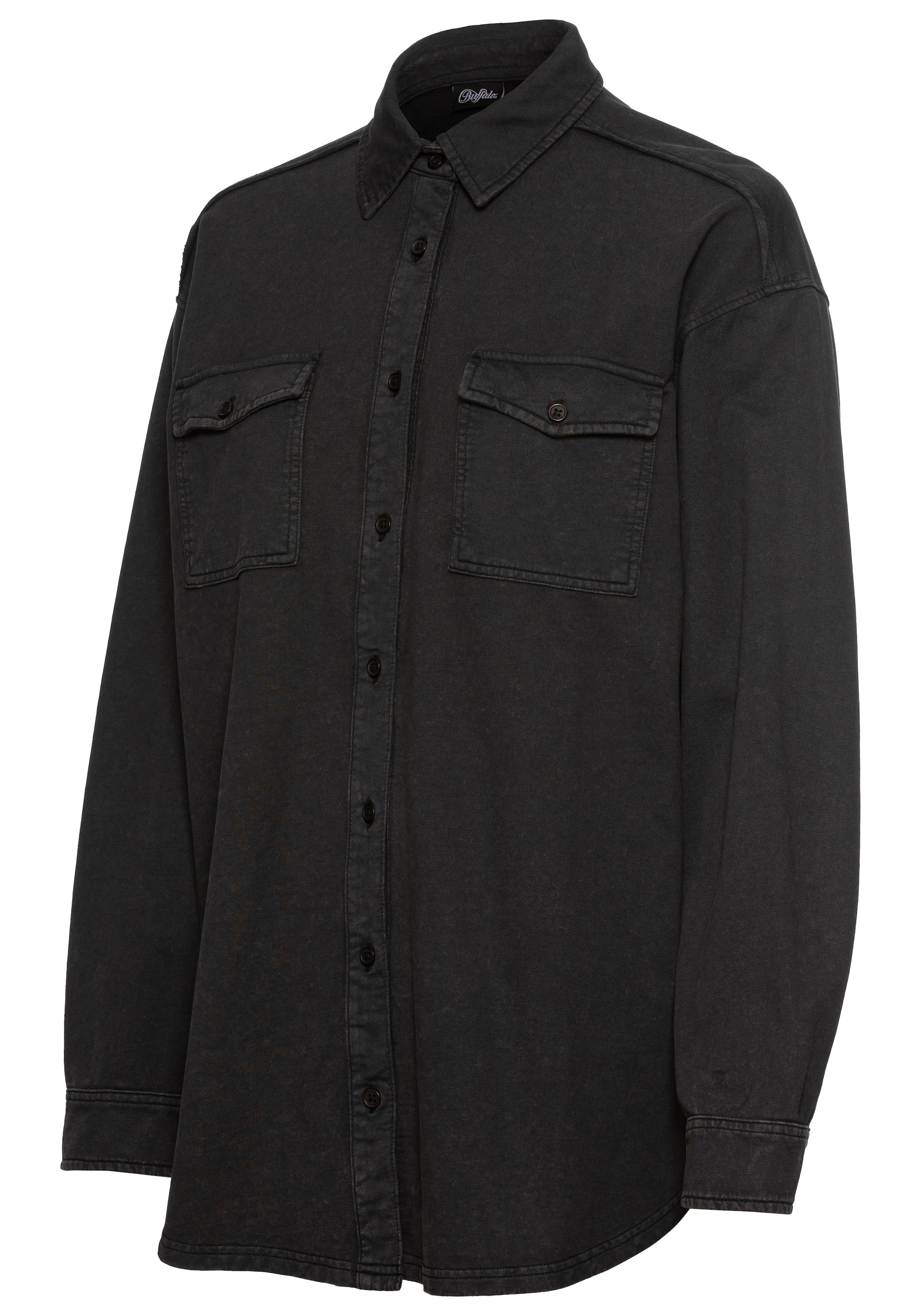 Buffalo Blusenshirt Loungeshirt im Used-Look, Loungewear