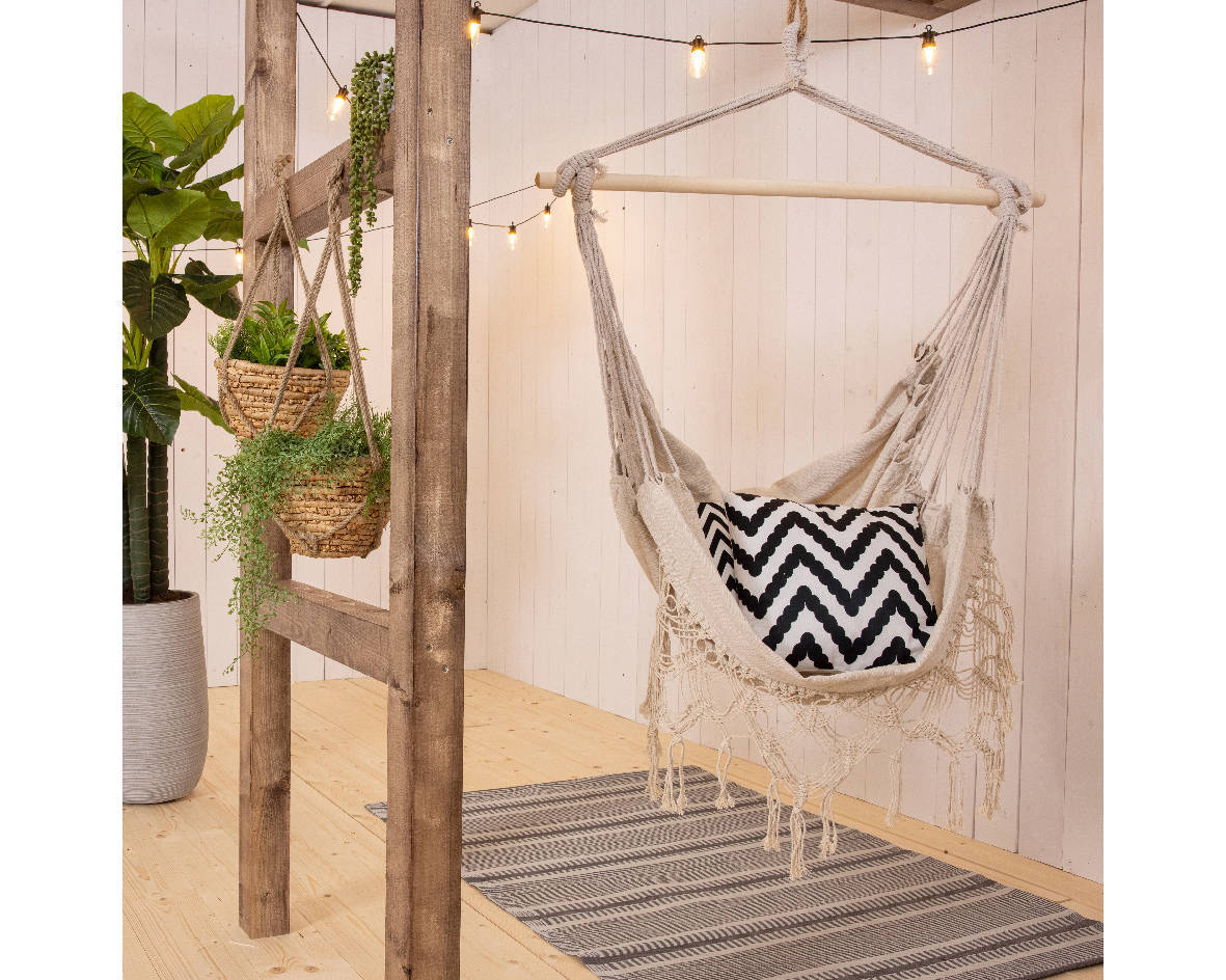 Outdoorliving by Decoris hangstoel crème
