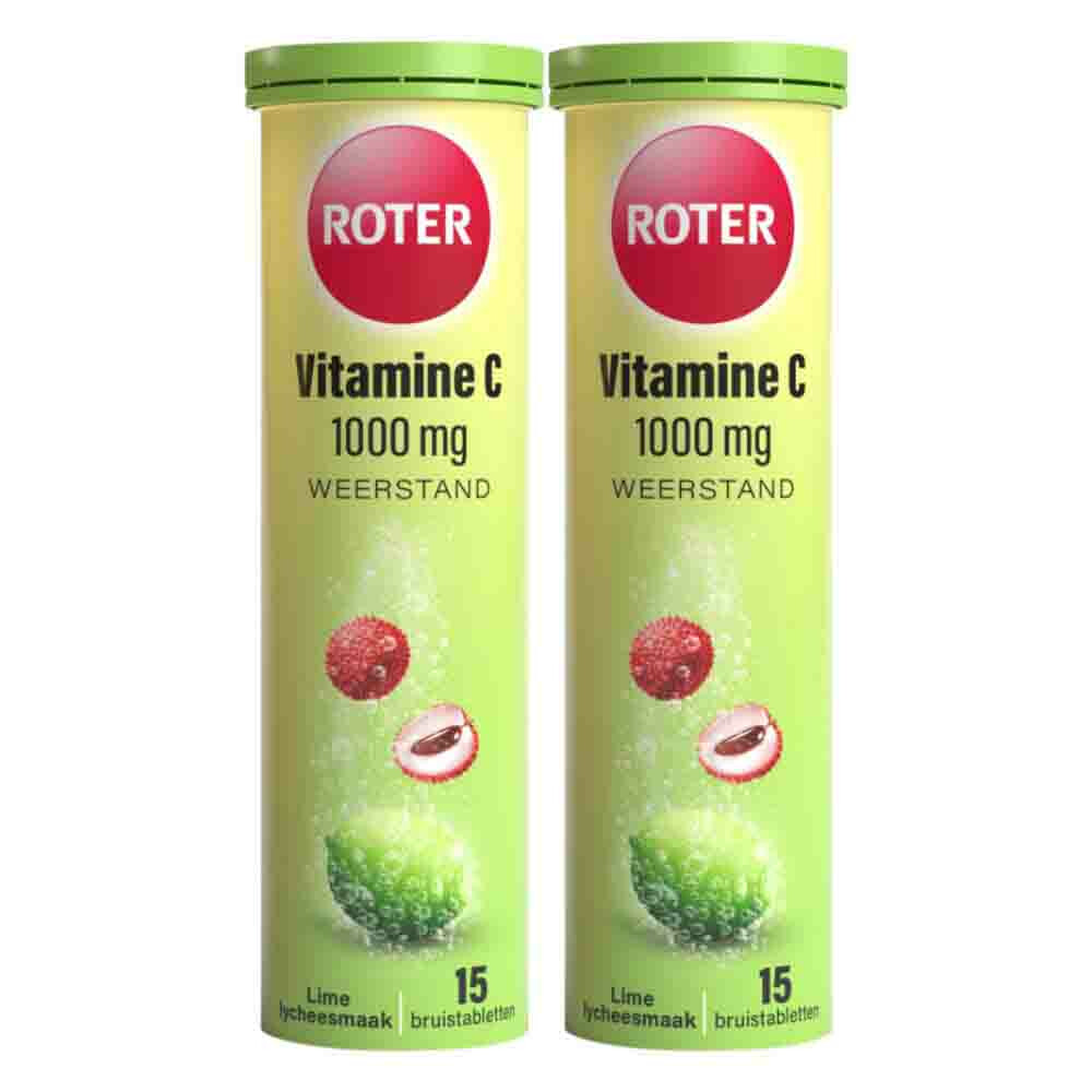 2x Roter Vitamine C 1000 mg Lime- Lychee15 bruistabletten