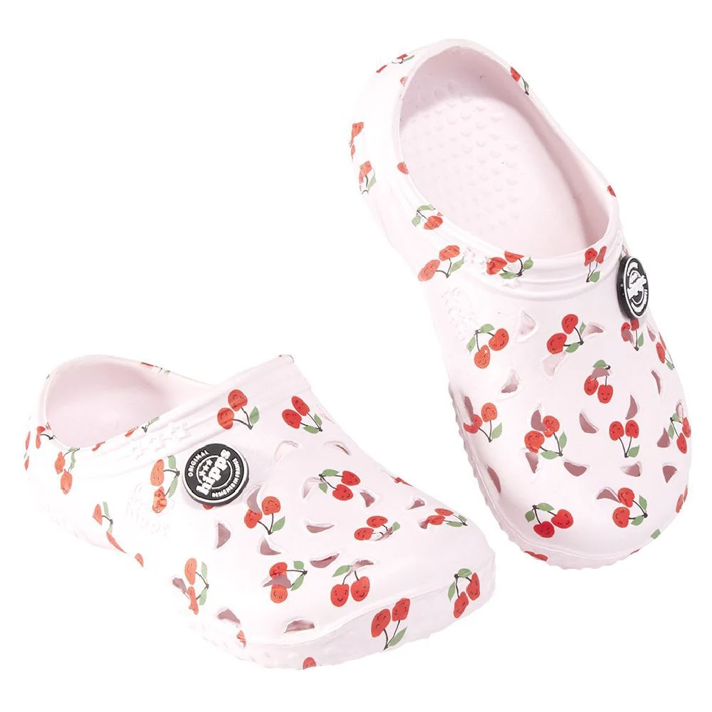 Sabots Hipps Enfant plastique rose motif cerise T24/25