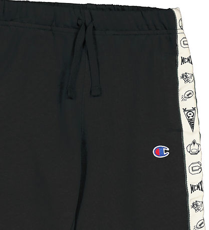 Champion Jogginghosen - Elastische Manschette - Schwarz m. Print