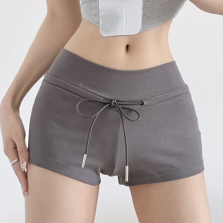 JOWI - Effen hotpants met trekkoordtaille