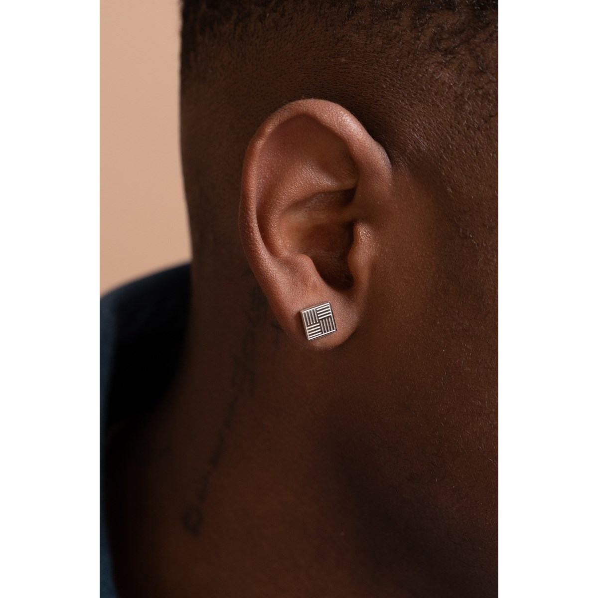Boucles d'oreilles puces Gianni en Acier 316L