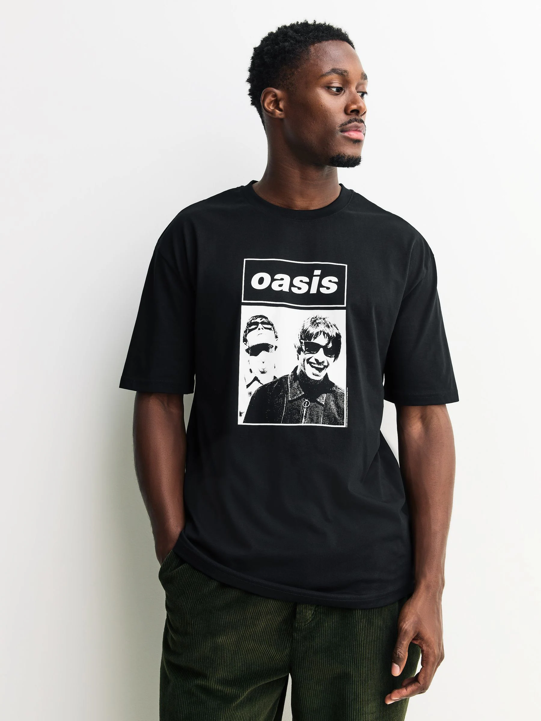 Zwart - Oasis Graphic Band T-Shirt