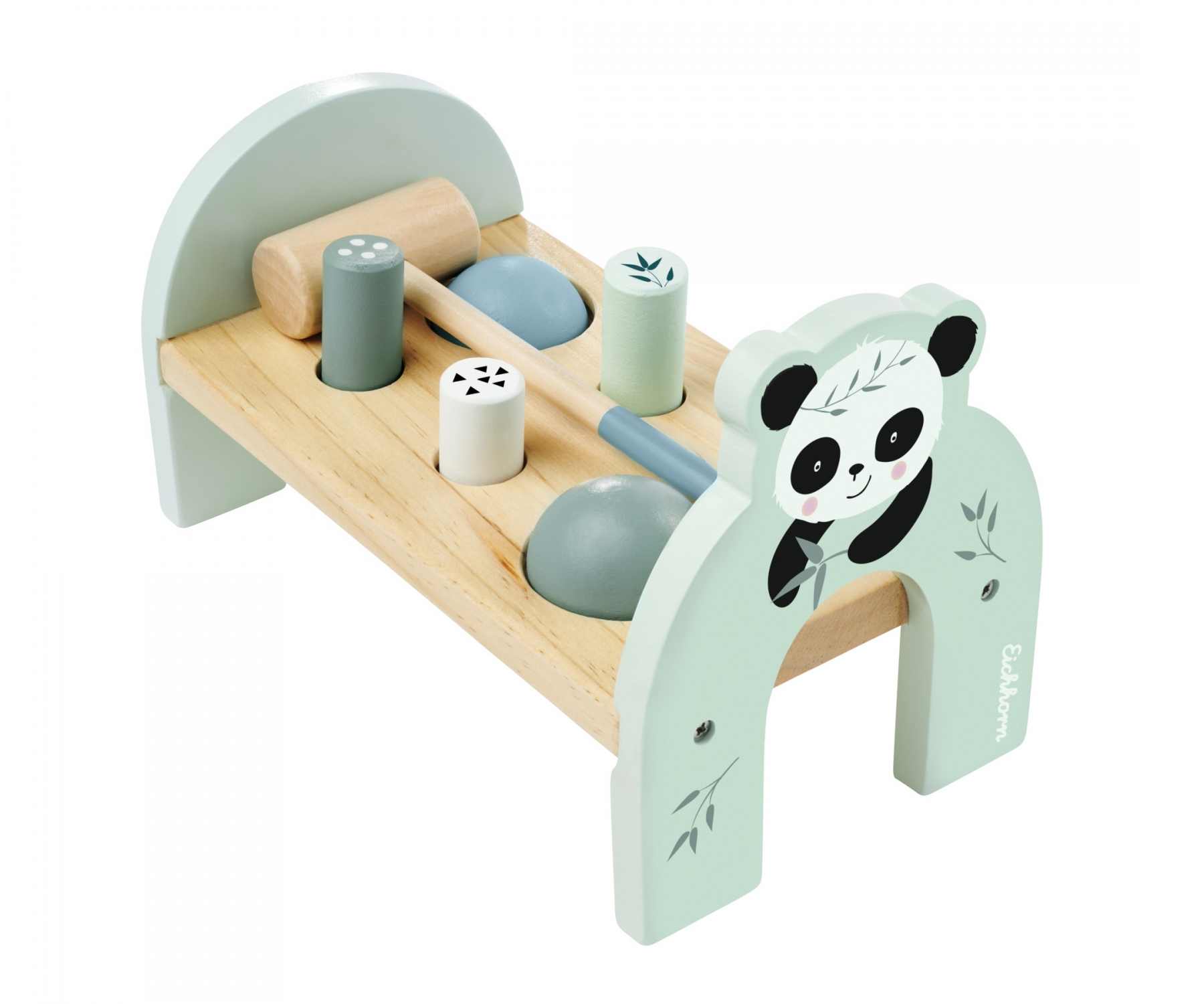 Kinder Holz Klopfbank Lern Spielzeug Montessori Motorikspiel inkl. Hammer (100003802) - Panda