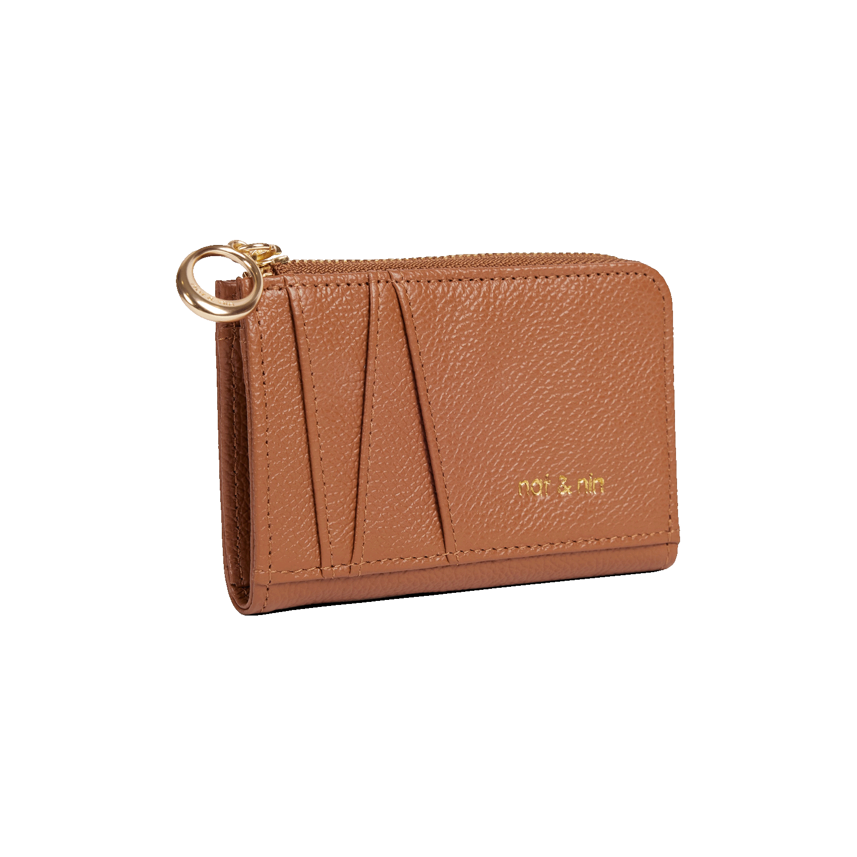 NIKO - Porte-cartes en cuir grainé | Marron