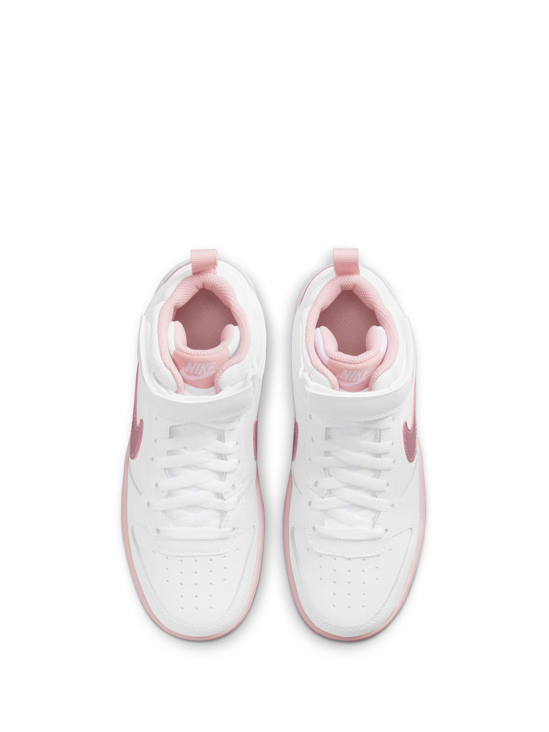 Wit-roze glazuur - Nike Court Borough Mid sneakers voor jeugd