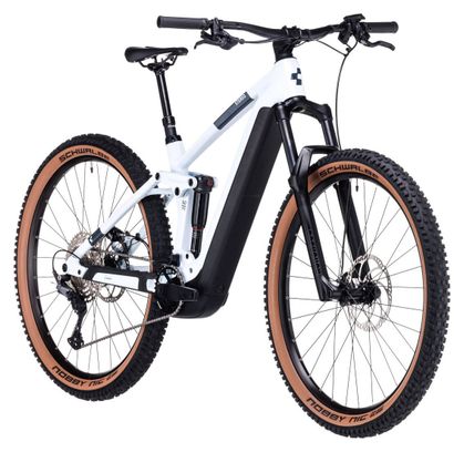 VTT Électrique Tout-Suspendu Cube Stereo Hybrid 140 HPC Pro 625 Shimano Deore 11V 625 Wh 29'' Blanc Frost 2024