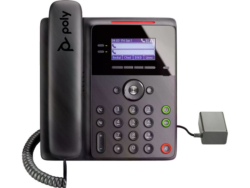 HP Tischtelefon Poly Edge B10 Schwarz, Google Voice Sicherer Auftritt am Telefon