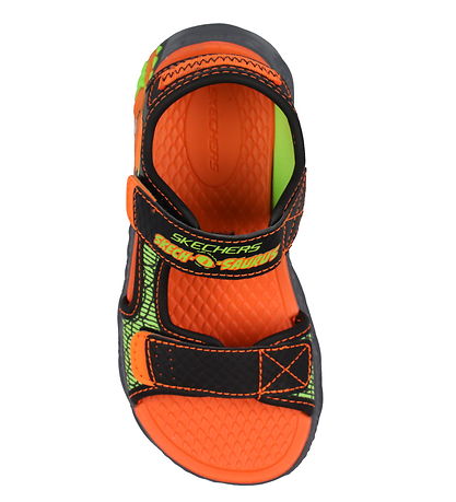 Skechers Sandaler m. Lys - Creature Splash - Blåck/Orange