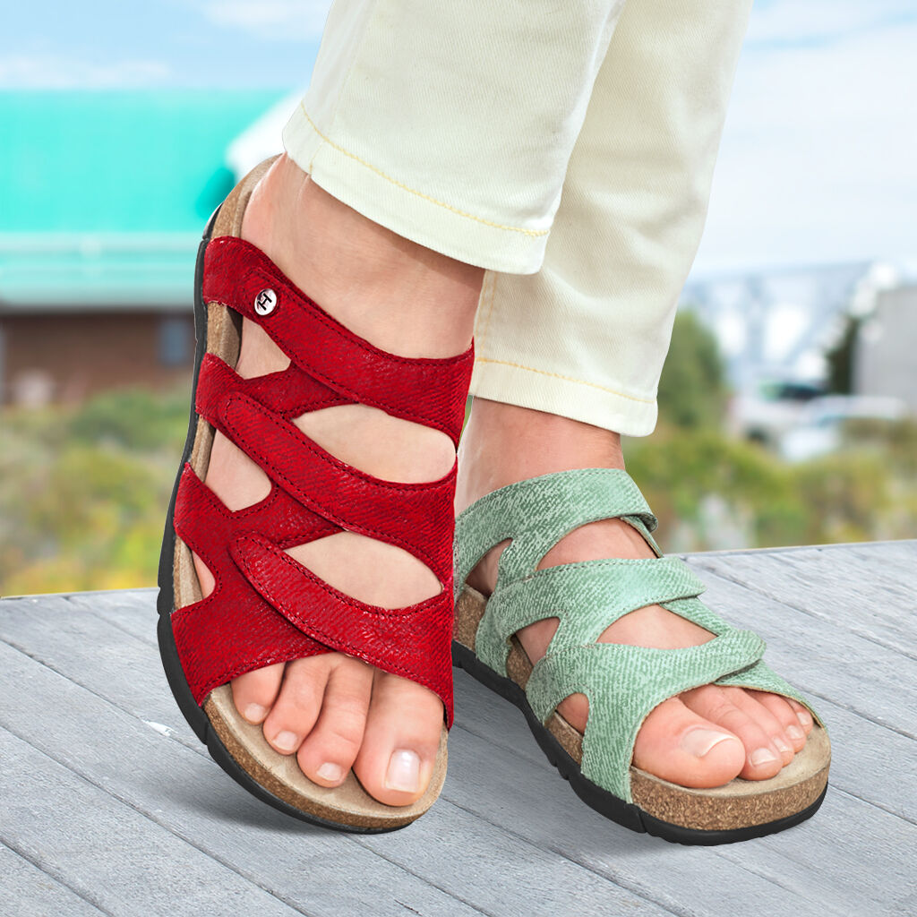 DAMEN - Pantolette LIXA rot