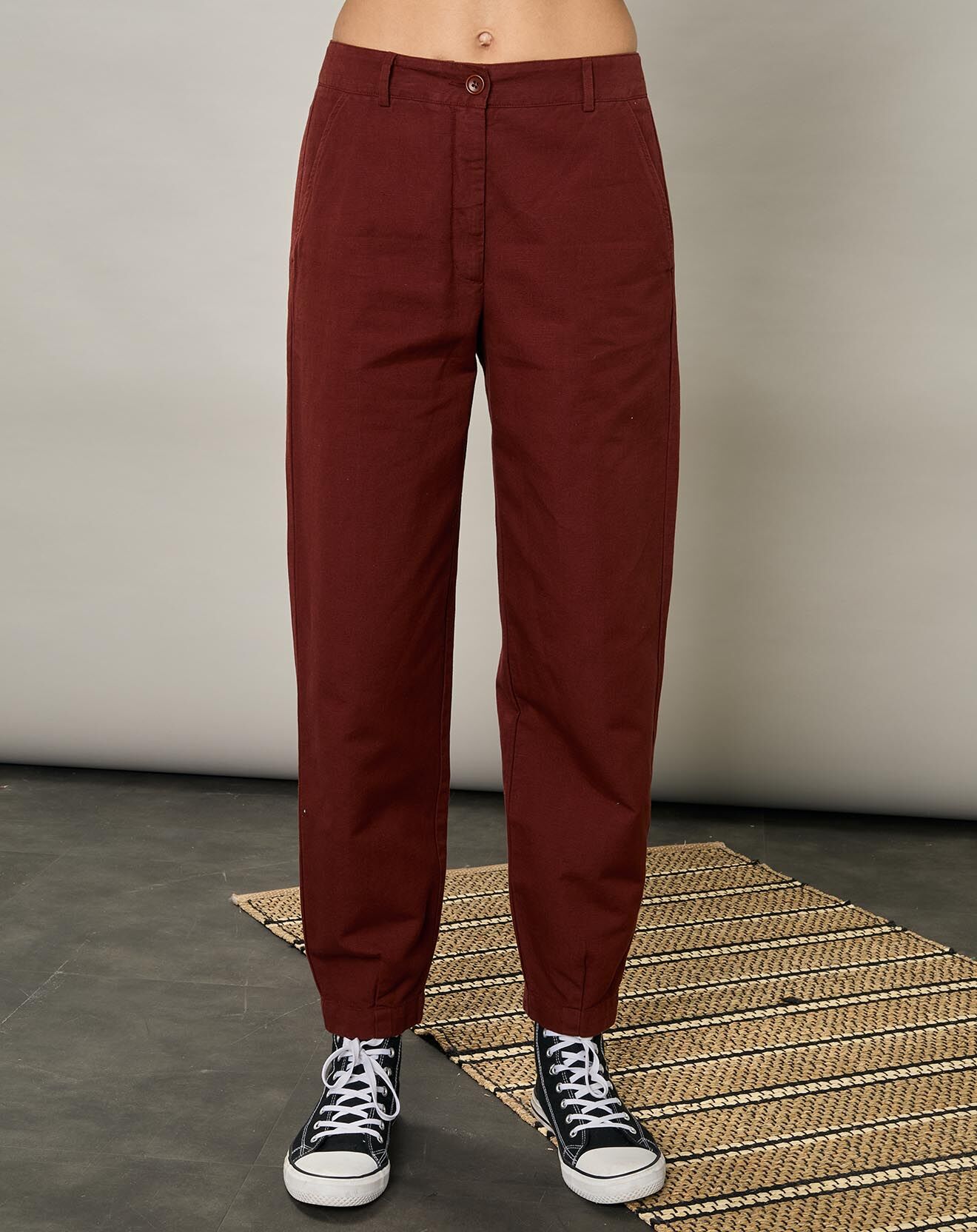 Hartford Pantalon en Coton & Lin Progress pecan