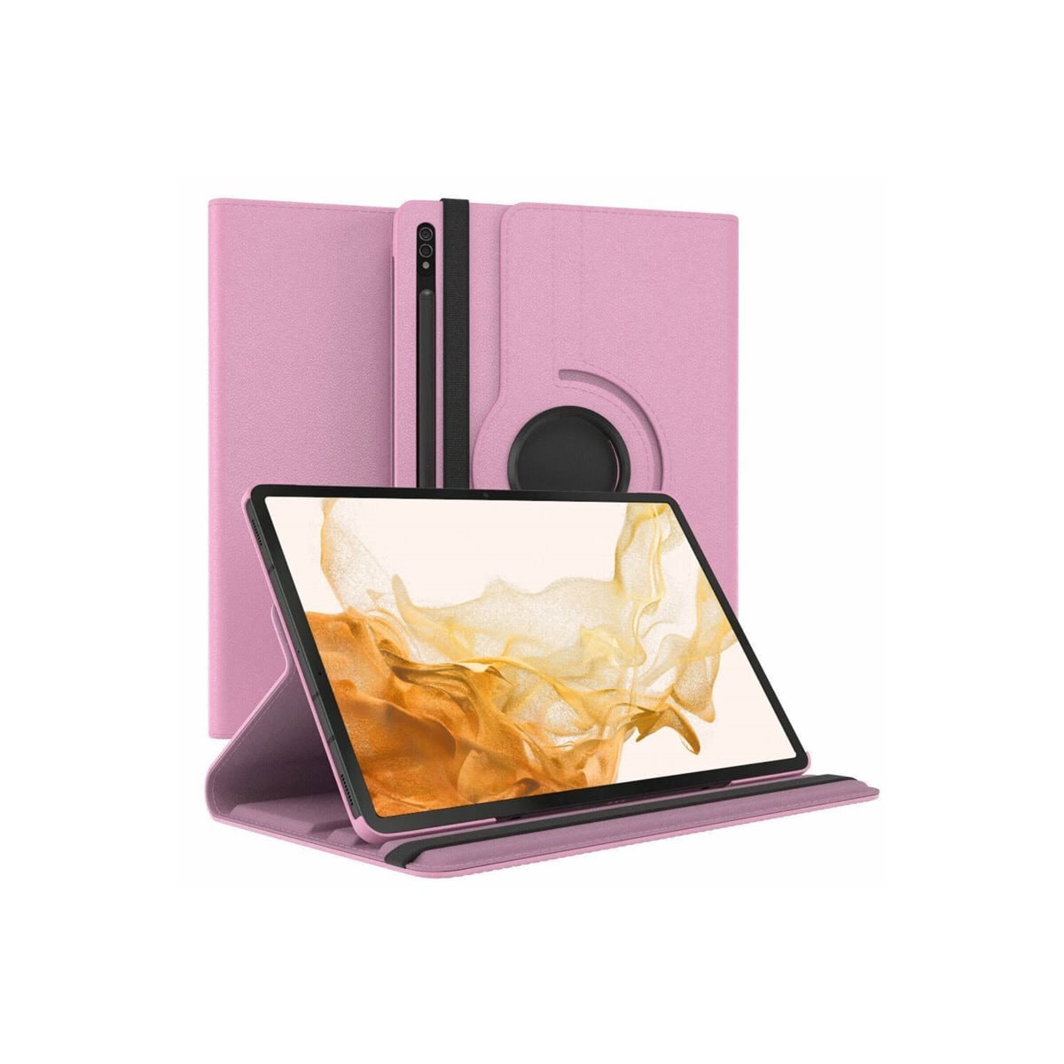 360° roterbar deksel Samsung Galaxy Tab S8 Plus 12.7 - Lyserosa