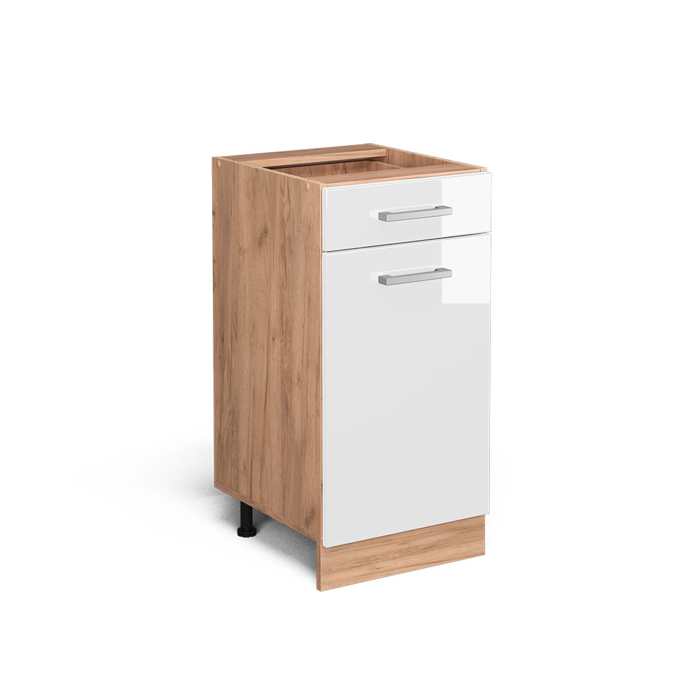 Vicco Schubunterschrank Küchenschrank Küchenzeile R-Line 40 cm Goldkraft Weiß