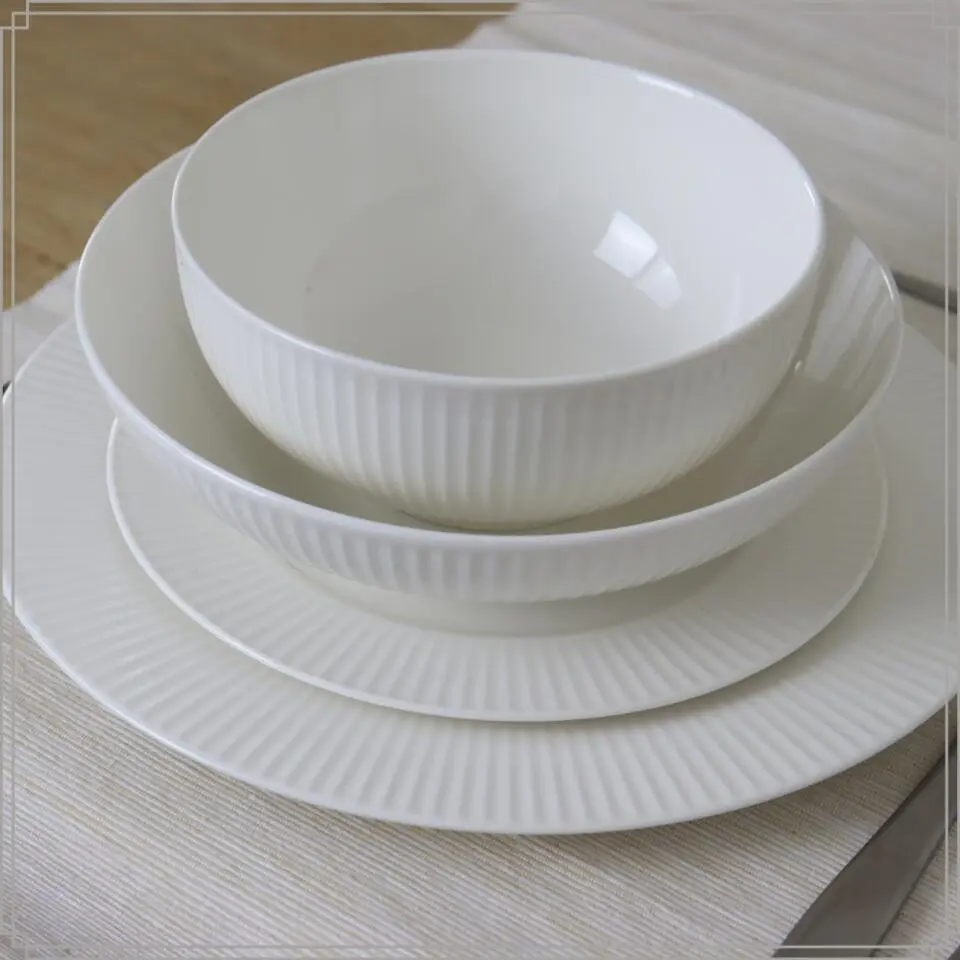 OTIX Ontbijtborden Bordenset 6 Persoons 20cm Dessertbord Ontbijtborden Wit Po...