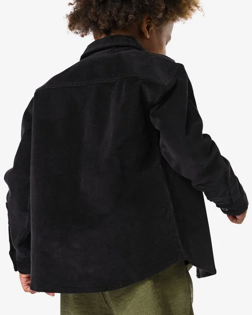chemise en velours côtelé enfant  noir