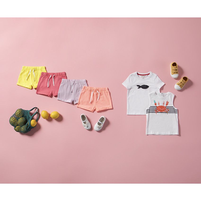 Short en molleton uni - Multicolore